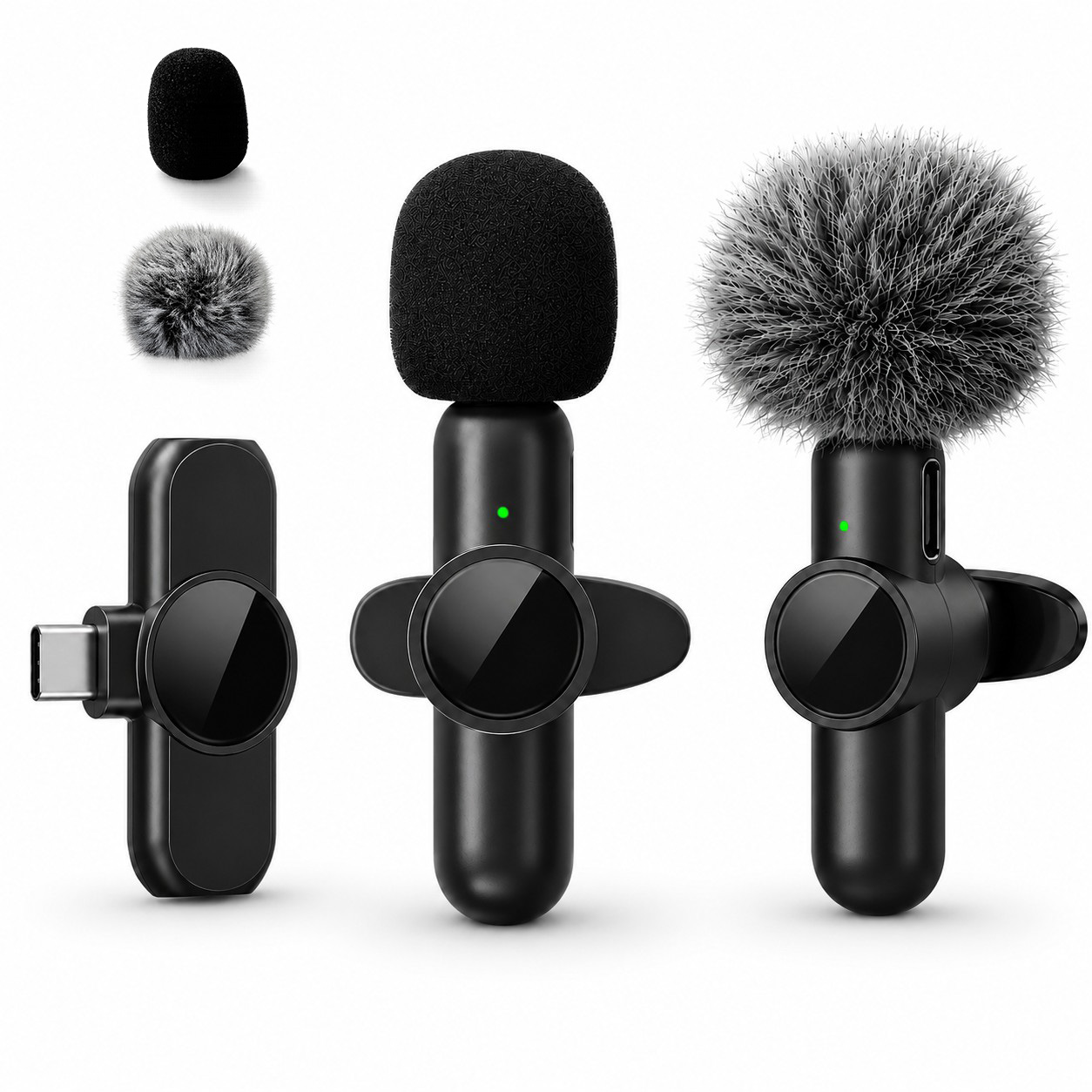 Condenser Microphone Kit - Microphone cravate sans fil, anti-bruit, adapté