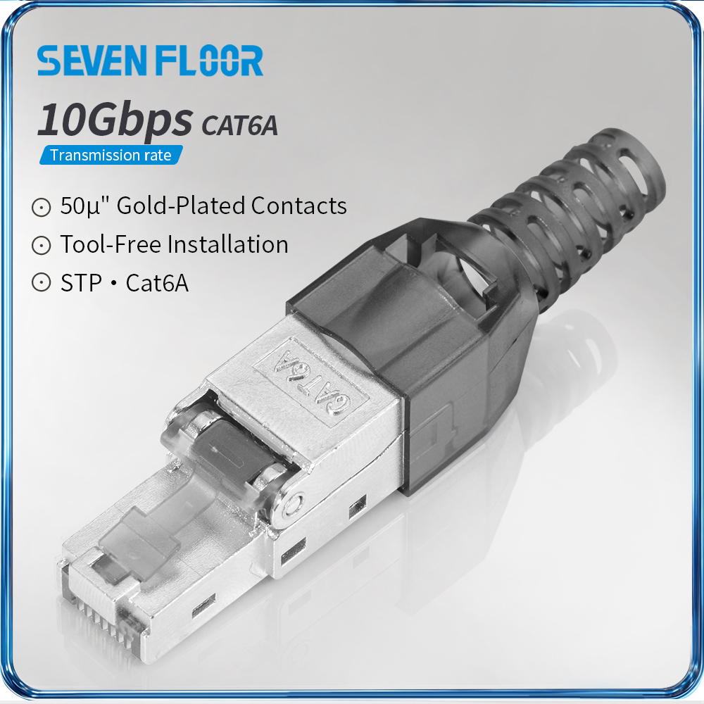 Rj45 Jack - Connecteur RJ45 blindé Cat6A/Cat6, à connexion