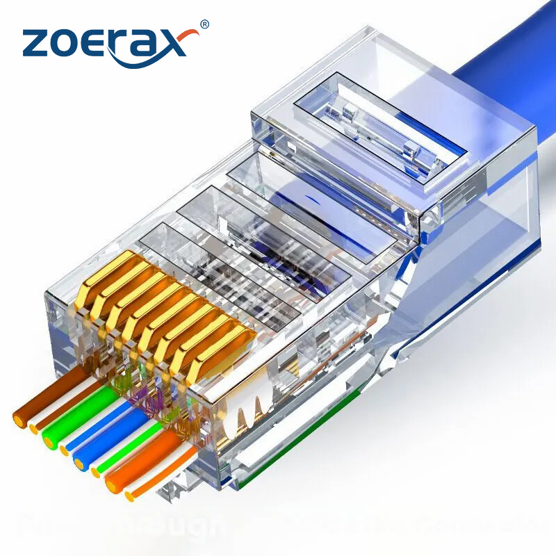 Rj45 Jack - ZOERAX 50/100 pièces connecteur de passage