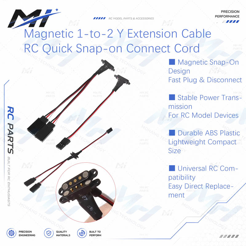 Rca Cable - Câble d'extension magnétique 1-vers-2 avec connecteur