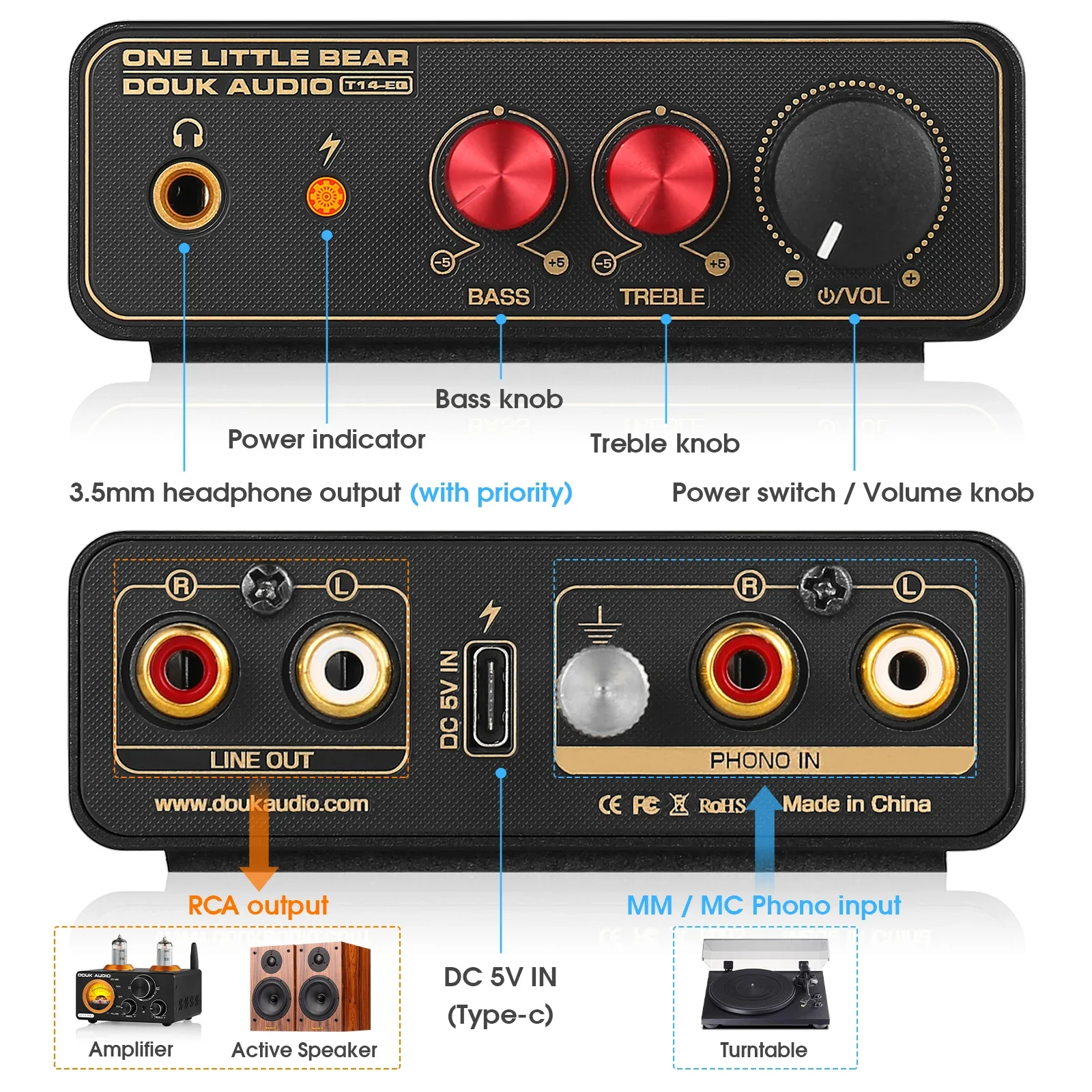 Douk Audio T14-EQ Stéréo RIAA  - Passive Preamp avis et prix