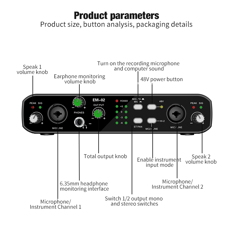 Interface Audio avec Microphon - Condenser Microphone Kit avis et prix